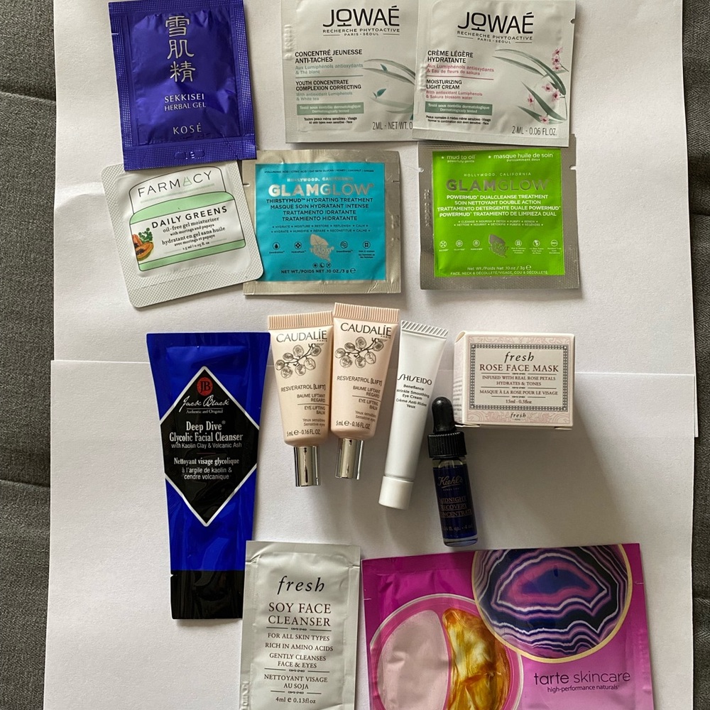 Skincare sample lot